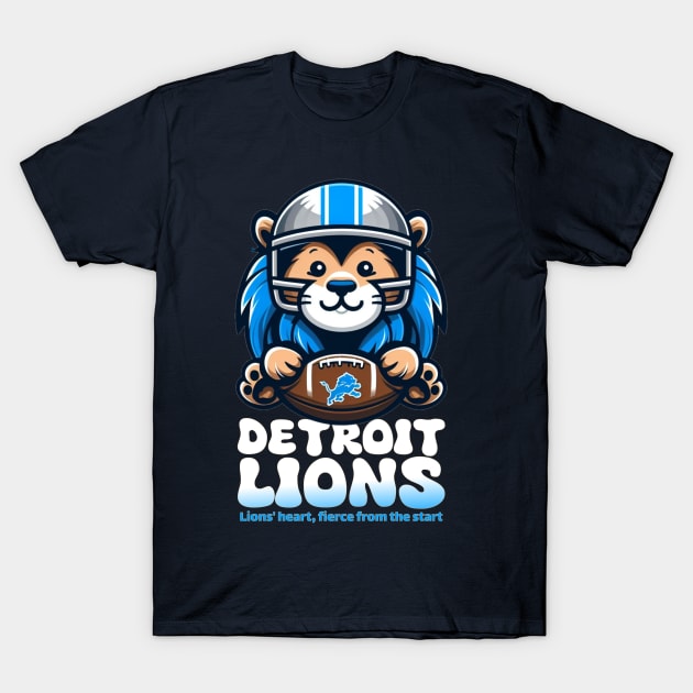 Detroit lions T-Shirt by AOAOCreation